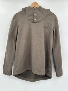 The North Face Damen Hoodie Sweatshirt olivbraun Druckknopf Strickstich Gr. M - Bild 1 von 5