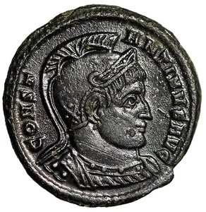 Konstantin I. der große "Helmportrait & Gefangene" Tessin sehr schön - Bild 1 von 5