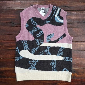 Nike SB Skateboarding Sweater Vest Plum Dust New Medium $100 - Picture 1 of 12