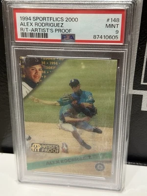 1994 Sportflics 2000 ARTIST’S PROOF Alex Rodriguez Rookie - PSA 9 - SP - Image 1 of 3