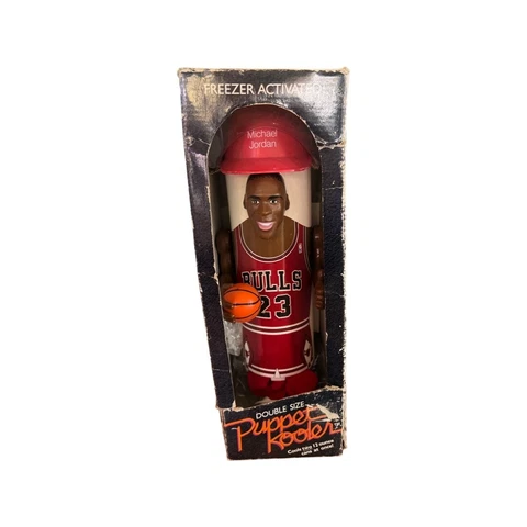 1989 Michael Jordan Chicago Bulls Puppet Kooler Cup Freezer Can Cooler BNIB Cover