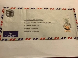Brief Luftpost, Hongkong 25.06.1959 nach Deutschland mit Marken und Rundstempel - Bild 1 von 6