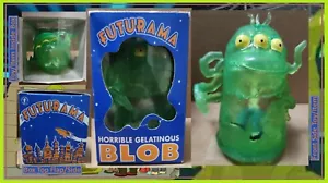 Vintage Futurama Horrible Gelatinoso Blob Figure con Phillip J Fry all'interno con scatola - Foto 1 di 12
