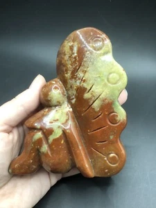 Red Ocean Jasper Fairy Carving Crystal Stone 374 G Healing Decor - Picture 1 of 6