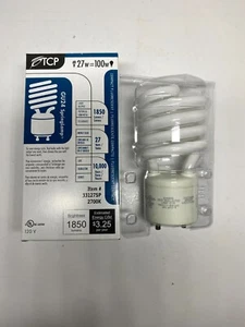 New TCP 33127SP SpringLamp 27W=100W Compact GU24 Base Spiral Light Bulb - Picture 1 of 4