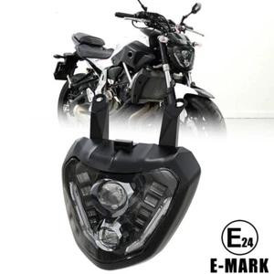 LED Headlight DRL with Hi/Low Beam For Yamaha MT07 FZ07 2015-2017 Plug and Play - Picture 1 of 11
