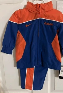 NIKE FLORIDA GATORS ORANGE BLUE 6/9M 6/9 MONTHS NWT INFANT SWEATSUIT 2 PIECE SET - Picture 1 of 9