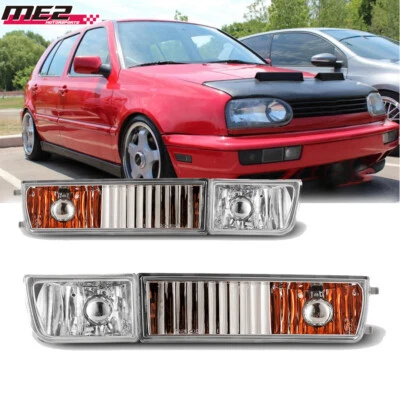 Luz antiniebla halógena para Volkswagen Golf 1993-1998 luces de parachoques de conducción lente transparente Foto 1 de 4