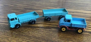 Vintage Lesney Matchbox Diecast Cars Unimog And Mercedes Truck & Trailer - Picture 1 of 14