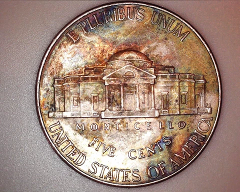 2016 d Jefferson Nickel - Toned - Circulated Cover