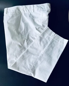 Pantaloni bianchi Ann Taylor Signature Style dritti lunghezza fianchi/cosce taglia 10P - Foto 1 di 14