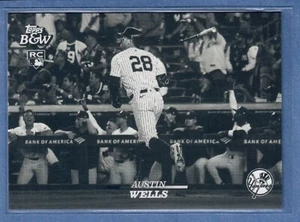 2024 Topps blanco y negro Austin Wells novato #32 Yankees RC CANTIDAD - Imagen 1 de 2