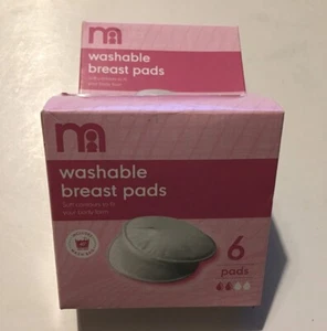 2x Pack New Mothercare White Washable Breast 6 Pack Pads - Picture 1 of 9