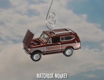 1979 International Harvester Scout II Christmas Ornament 1/64 Hard Top Red - Image 1 of 4