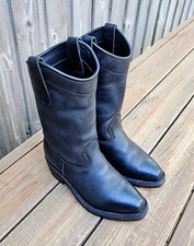Viberg Stallion 11" Chop Toe Work Biker Boots Black Size 8.5 EEE $400