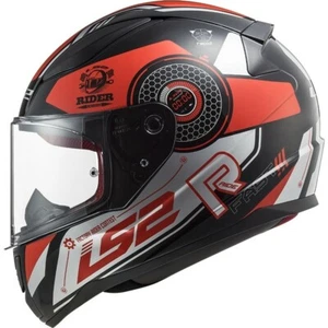 LS2 CASCO INTEGRALE FF353 RAPID STRATUS GLOSSY BLACK RED POLICARBONATO TG.L - Imagen 1 de 4