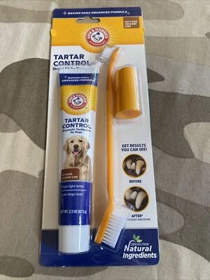 Набор для ухода за зубами Arm & Hammer для собак зубная паста, зубная щетка и щетка для пальцев - Изображение 1 из 2