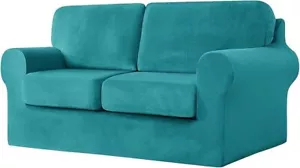 SYLC Sofa Cover with Separate Seat Cushions and Backrests Stretch Velvet Sofa - Picture 1 of 8