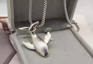 Herren Frauen Killer Wal Anhänger Halskette Glück Spirituelles Tier Amulett Schmuck - Bild 1 von 6