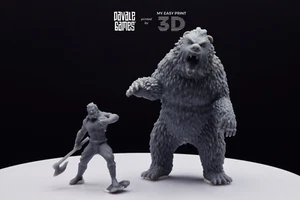 Bear and Human Form Davale Games 3D Printed With High Quality Resin - Picture 1 of 10