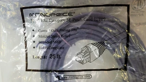 Monoprice FLEXboot Series Cat5e 24AWG UTP Ethernet Network Patch Cable 25 FT - Picture 1 of 2