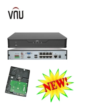 AMVIEW Uniview UNV 8CH 8PoE Ultra265 with 2TB HHD Networking Video Recorder (NVR)