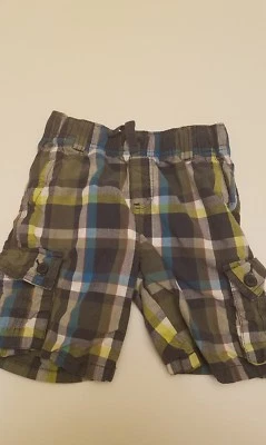 Gymboree High Summer Green/ yellow Plaid Shorts Size 6 Elastic waist - Image 1 of 2