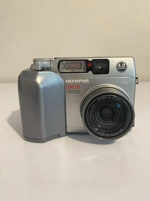 Olympus CAMEDIA C-4000 Zoom 4.0MP Digital Camera - Silver - Does Not Power On - Image 1 of 4