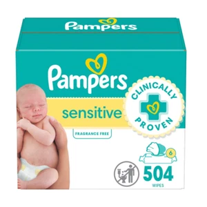Baby Wipes Sensitive, Water Based Baby Wipes, Hypoallergenic and Unscented Baby - Picture 1 of 12