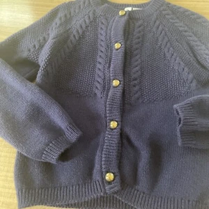 JANIE AND JACK Navy Blue SWEATER DETAIL gold buttons - Picture 1 of 4