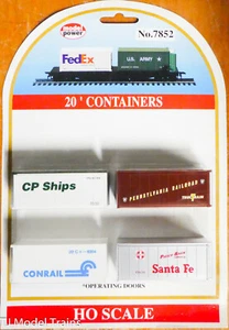 Contenedores modelo Power HO #7852 (CP Ships, Conrail, Santa Fe, Pennsy) 20' Opr.Dr - Imagen 1 de 1