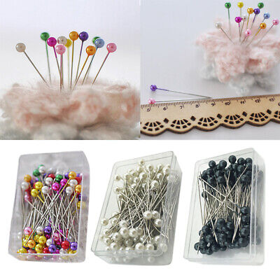 100x Pin Flower Needle Bead Needle Jewelry Needles Wedding DIY Decor Pins • 3.04€