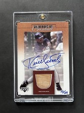 Kirby Puckett Twins 2001 UD Heroes Of Baseball Auto Autograph Bat Relic 10/25