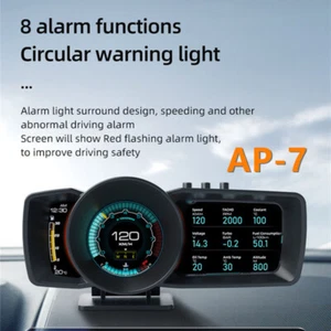 12V HUD Head-up Display OBD2 GPS Dual Driving Computer Modified LCD Code Table - Picture 1 of 9