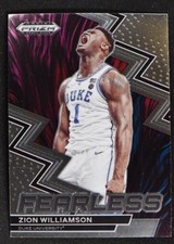 2023-24 Prizm Draft Picks Fearless #18 Zion Williamson - Duke Blue Devils !