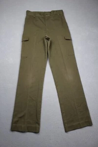 Vintage Boy Scouts of America BSA Pants Mens Green Official Uniform Chino Slacks - Picture 1 of 9