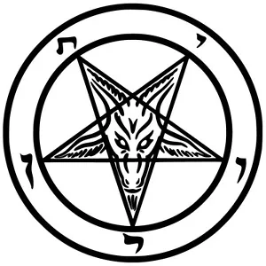 Baphomet Stil B Vinyl Aufkleber Abziehbild heidnischer Satan-Templer - Größe & Farbe wählbar - Bild 1 von 2