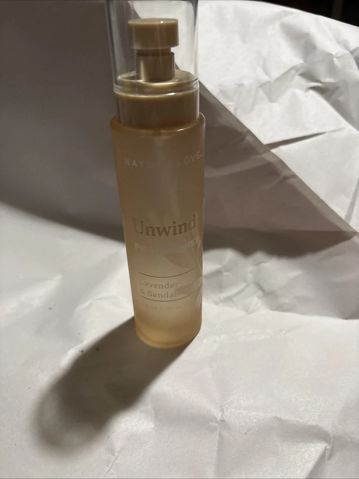 Nature Love Unwind Pillow Mist Lavender & Sandalwood 6 fl New Small Crack On Lid - Image 1 of 1