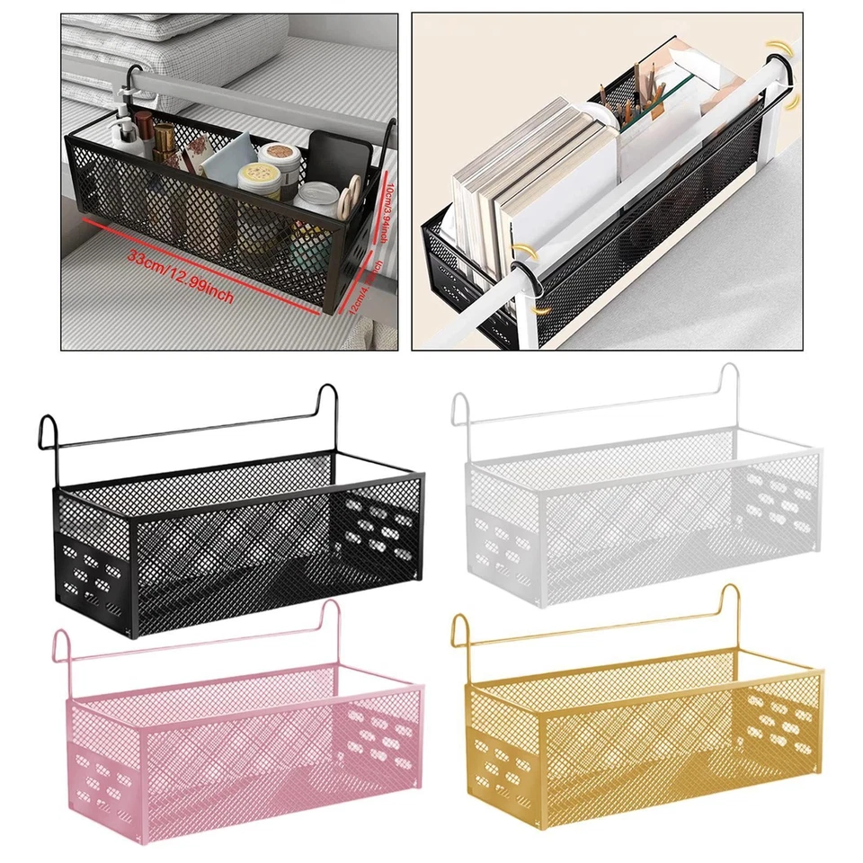 Bedside Hanging Storage Basket Bedside Shelf Rack Hanging Organizer for Bed & - Image 1 of 1
