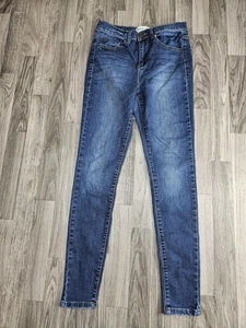 Mudd Jeans Womens 9 Blue High Rise Jean Legging FLX Stretch Jegging Juniors - Picture 1 of 12