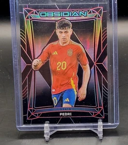 2024-25 Panini Obsidiana Fútbol Pedri Grabado Eléctrico Rojo 10/12 España - Imagen 1 de 2
