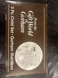 Walt Disney Gorham Stainless Japan 3 Pc Child Set Cutlery Mickey Minnie Donald - Picture 1 of 14