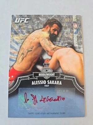 2012 UFC Topps Bloodlines Alessio Sakara Red Ink Auto  7/15  A-ASA - Image 1 of 3