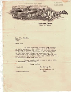 1915 Maytag Company Letterhead Newton Iowa Hand Signed by T A Moler - Picture 1 of 1