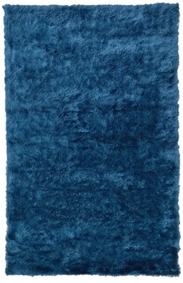 4' X 6' Blue And Green Shag Tufted Handmade Area Rug Foto 1 de 4