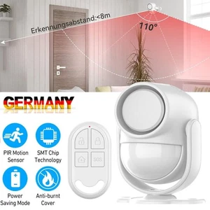 Wireless PIR Bewegungsmelder Alarm Haus Alarmanlage mit Fernbedienung 125dB DHL - Bild 1 von 16