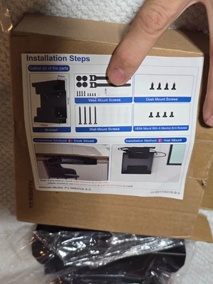 Mini PC VESA Mount Bracket Kit for Monitor Walls fits 75x75mm & 100x100mm, NOB - Image 1 of 4