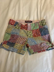 Vineyard Vines Girls Shorts Vintage Patchwork Shorts Teen Size 14 Pink Patch - Picture 1 of 17