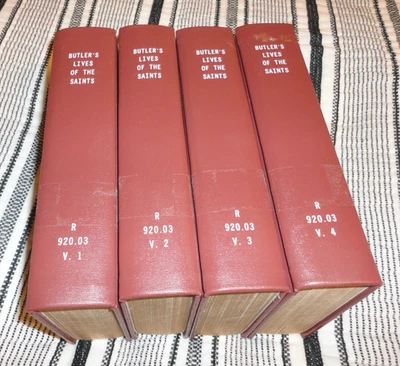 4 Volume Set 1963 Butlers Lives of the Saints Catholic 5th Printing - Ex Library - Image 1 of 4