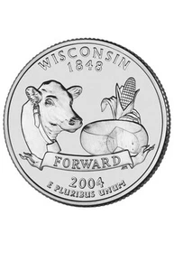 2004 D Wisconsin State Quarter. Uncirculated From US Mint roll. - Picture 1 of 1